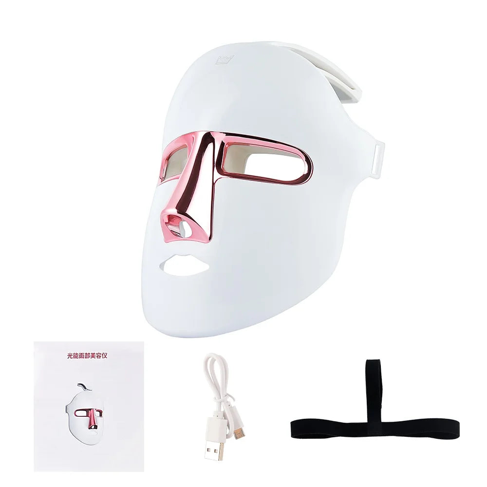 Revitalize Your Skin with the Wireless 7-Color LED Face Mask - Anti-Aging, Acne Repair & Rejuvenation!