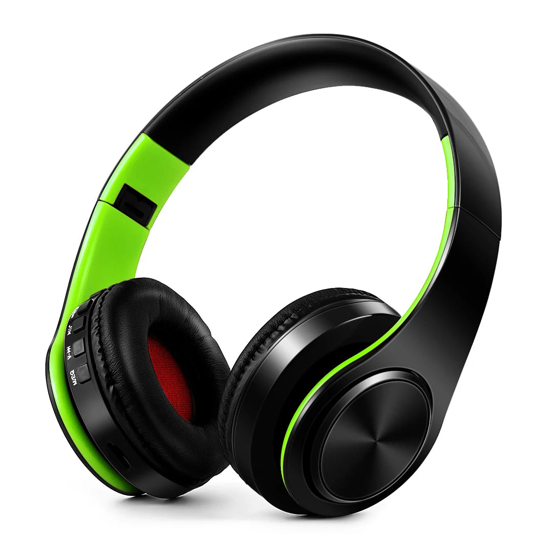 Stylish Gold Wireless Bluetooth Headphones with Built-In MIC - Perfect Gift for Men, Compatible with Android and iOS Devices