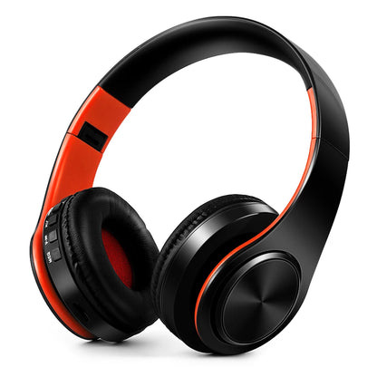 Stylish Gold Wireless Bluetooth Headphones with Built-In MIC - Perfect Gift for Men, Compatible with Android and iOS Devices