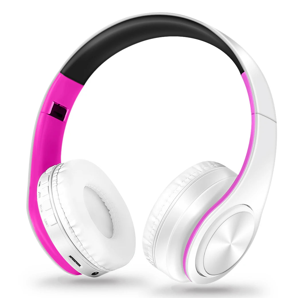 Stylish Gold Wireless Bluetooth Headphones with Built-In MIC - Perfect Gift for Men, Compatible with Android and iOS Devices