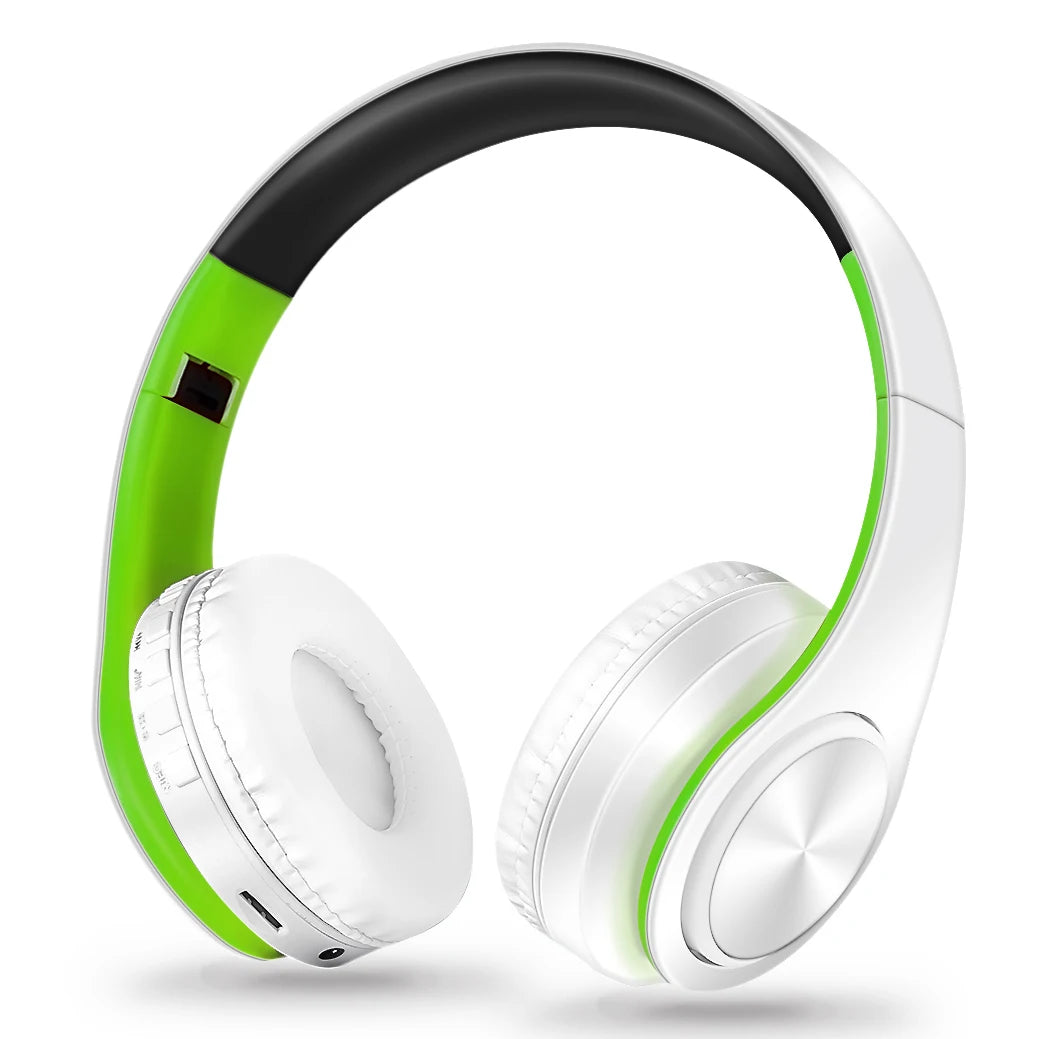 Stylish Gold Wireless Bluetooth Headphones with Built-In MIC - Perfect Gift for Men, Compatible with Android and iOS Devices