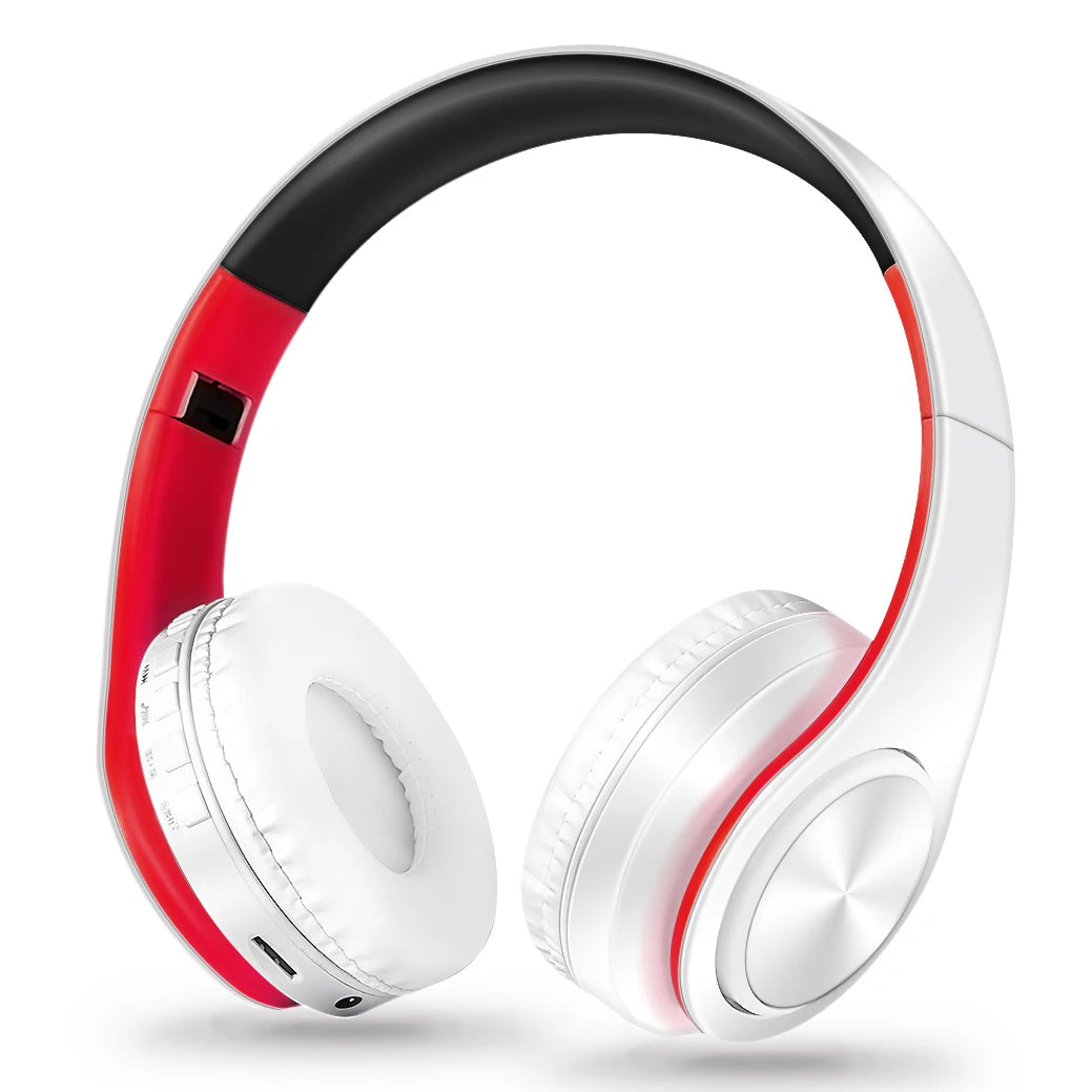 Stylish Gold Wireless Bluetooth Headphones with Built-In MIC - Perfect Gift for Men, Compatible with Android and iOS Devices